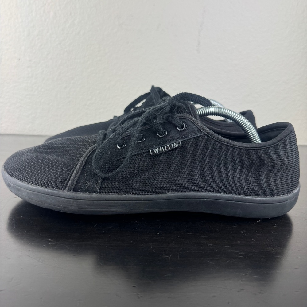 WHITIN Men’s Wide Minimalist Barefoot Sneakers Black Wide Toe Box Sz. 42 US 8.5